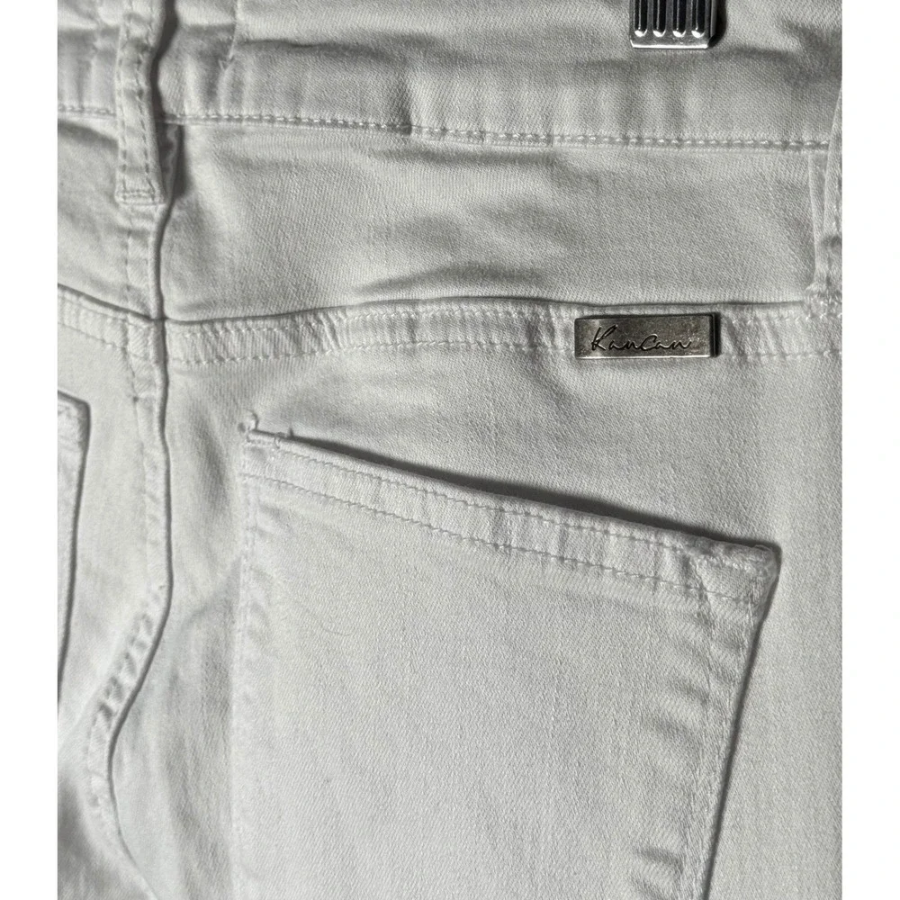 Kancan Petite Hilary Mid Rise Flare White Jeans‎ Boho Casual Women's 03/25 NWT